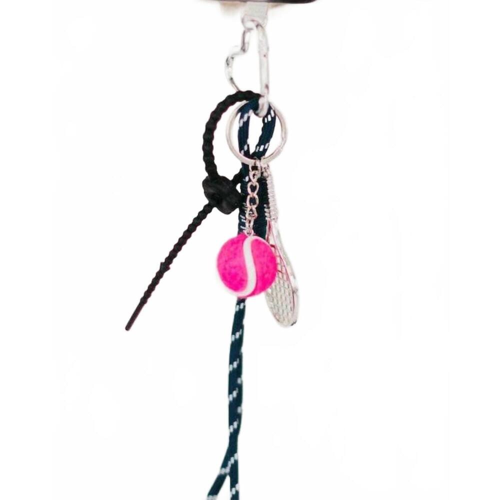 NEW PRETTY SIMPLE tennis rope charm key chain bag charm in pink